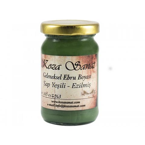 Koza Ezilmiş Ebru Boyası 105cc Sap Yeşil