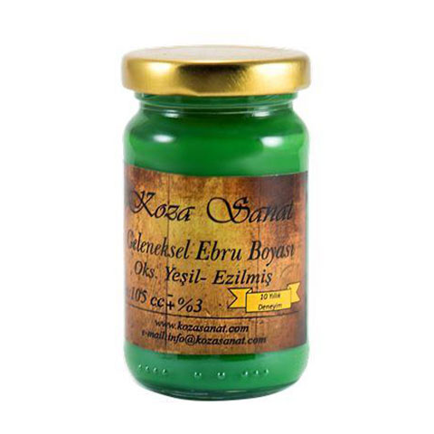 Koza Ezilmiş Ebru Boyası 105cc Oksit Yeşil