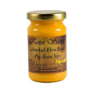 Koza Ezilmiş Ebru Boyası 105cc Pigment Koyu Sarı