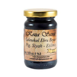 Koza Ezilmiş Ebru Boyası 105cc Pigment Siyah