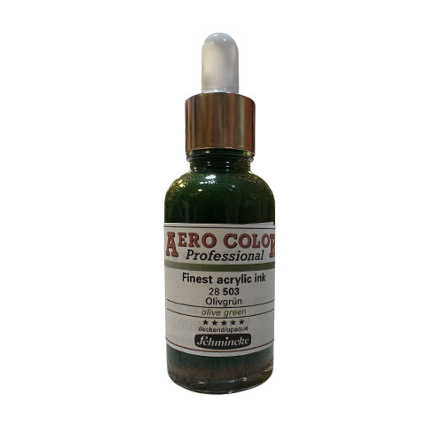 Schmincke Aero Color Akrilik Mürekkep 503 Olive Green 30ml Doldurma