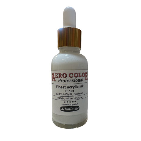 Schmincke Aero Color Akrilik Mürekkep 101 Supra White 30ml Doldurma