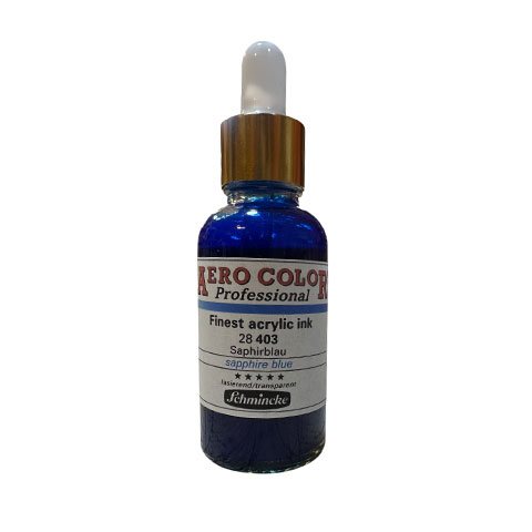 Schmincke Aero Color Akrilik Mürekkep 403 Sapphire Blue 30ml Doldurma